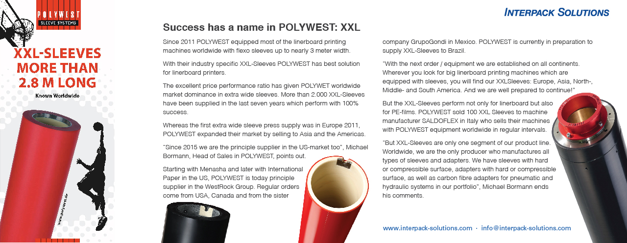 Success has a name in POLYWEST: XXL